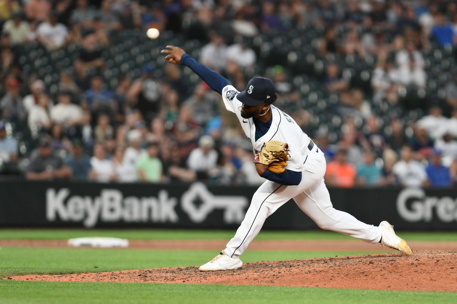 Seattle Mariners relief pitcher Devin Sweet makes his MLB debut and pitches to the Minnesota Twins during the ninth inning at T-Mobile Park. (2023)